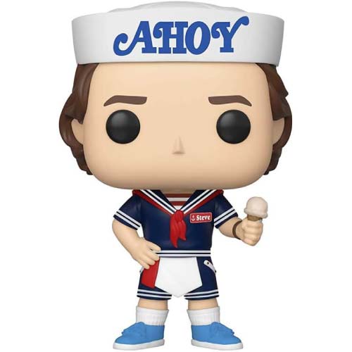 Acquista e Confrota i prezzi del Funko Pop Steve Harrington 803 con gelato della serie TV Netflix Stranger Things.