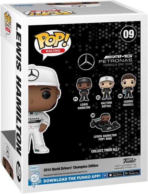 Lewis Hamilton 09 Funko Pop scatola retro