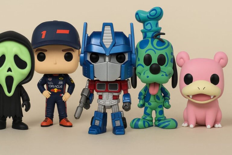 Funko Pop settembre 2025: Ghost Face Glow in the Dark, Max Verstappen Formula 1, Optimus Prime Metallic, Goofy Disney Art Series e Slowpoke Pokémon